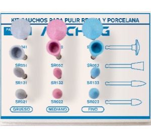 Set de 12 Cauchos para pulido de Resina/Porcelana Machtig