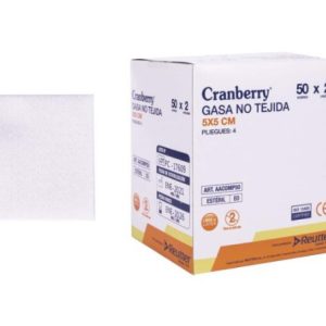 Gasa Estéril No Tejida Cranberry 5×5 50 Sobres