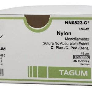Sutura Nylon Azul 4/0 DS15 3/8 - 15mm TAGUM Caja 36 un.