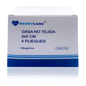 Gasa Estéril No Tejida Merrycare 5×5 50 Sobres