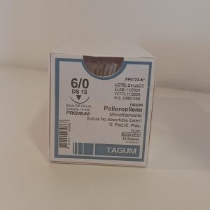 Caja Sutura Polipropileno 6/0 DS 15 1A 75cm PREMIUM 24un. TAGUM