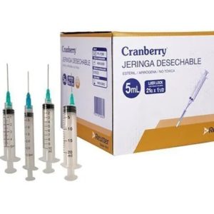 Caja jeringas desechables 10ml CRANBERRY