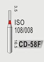 Fresa de diamante CD-58F Rojo