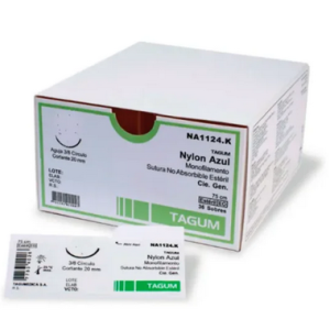 Sutura Nylon azul 3/0 HR 20 TAGUM Caja 36 un.