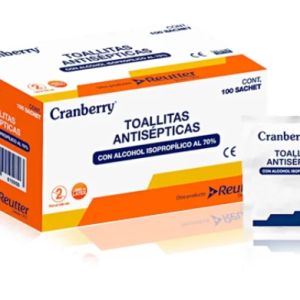 Toallitas antisépticas con alcohol al 70% x100un.