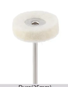 Escobilla de Fieltro Montado Duro 25mm para Pieza de Mano