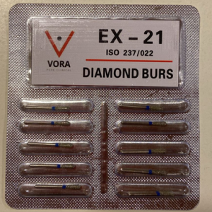 VORA Fresa de diamante Cilindrica Redondeada EX-21 Azul