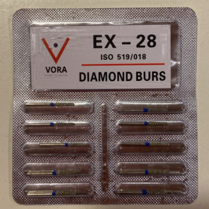 VORA Fresa de diamante Troncocónica EX-28 Azul
