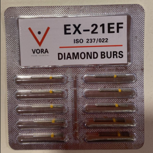 VORA Fresa de diamante Cilindrica Redondeada EX-21EF Amarillo
