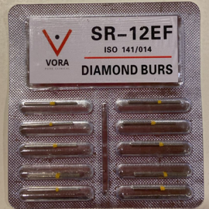 VORA Fresa de diamante Cilindrica Redondeada SR-12EF Amarillo