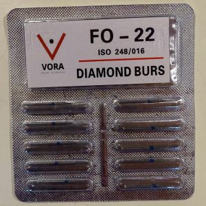 VORA Fresa de diamante Llama FO-22 Azul